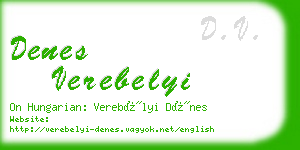 denes verebelyi business card